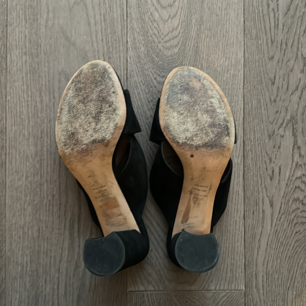 Stuart Weitzman Black Suede Women's Heels - Picture 5 of 5